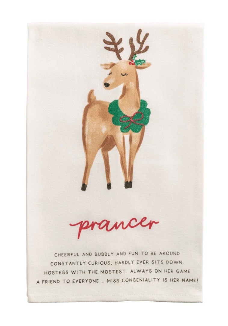 Reindeer Poem Tea Towel