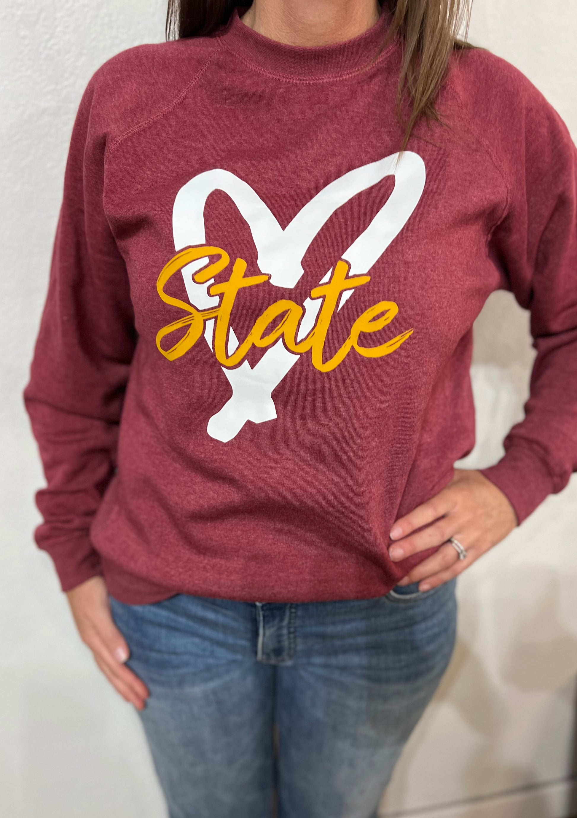 ISU / Iowa  Heart Sweatshirt