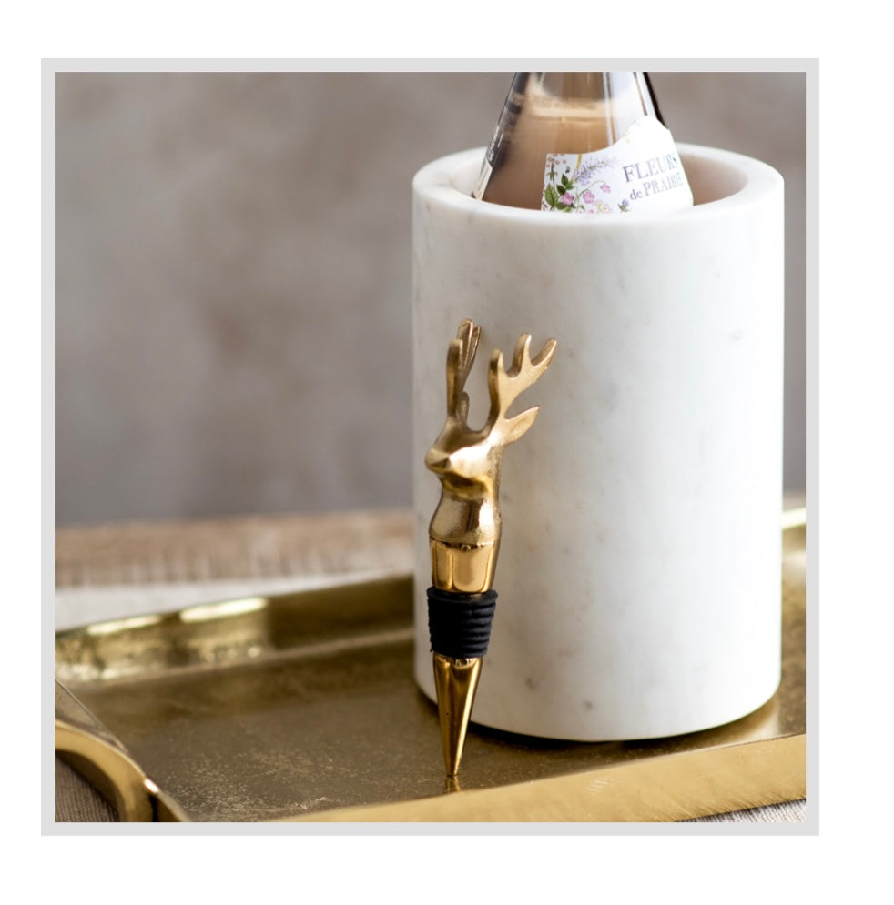 5.5" GOLD DEER WINE STOPPER