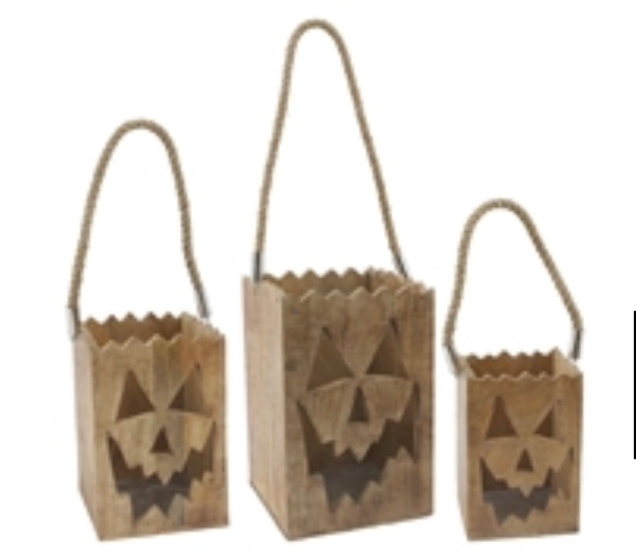 Wood Jack-o-Lantern Boxes