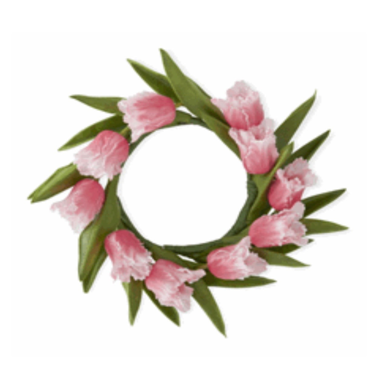 10" Rose Real Touch Parrot Tulip Candle Ring