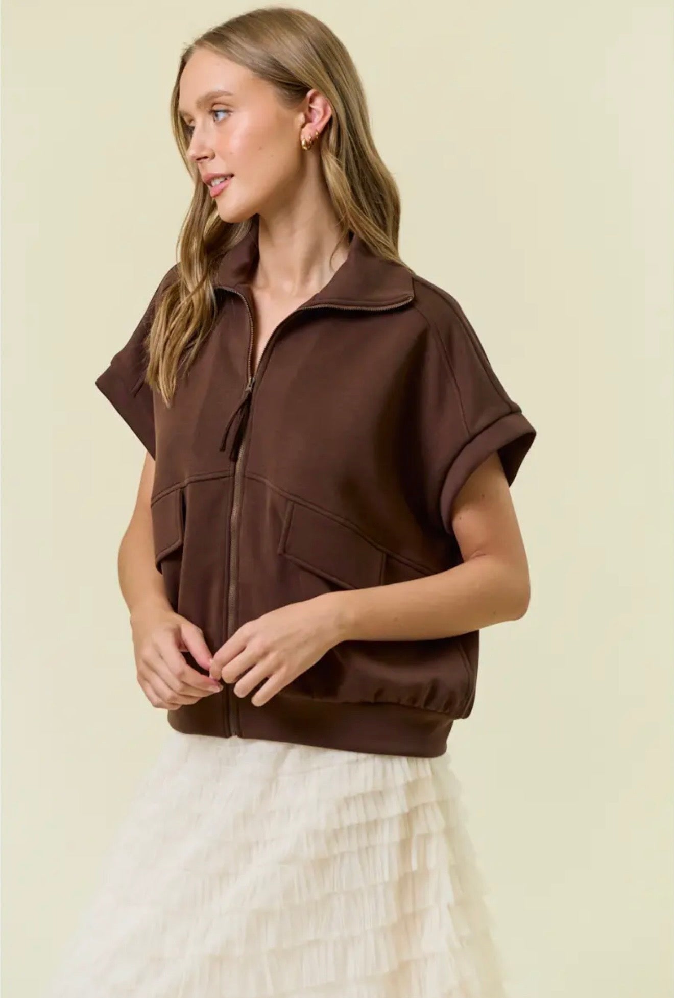 Butter Soft Brushed Modal Flap Pocket Jacket