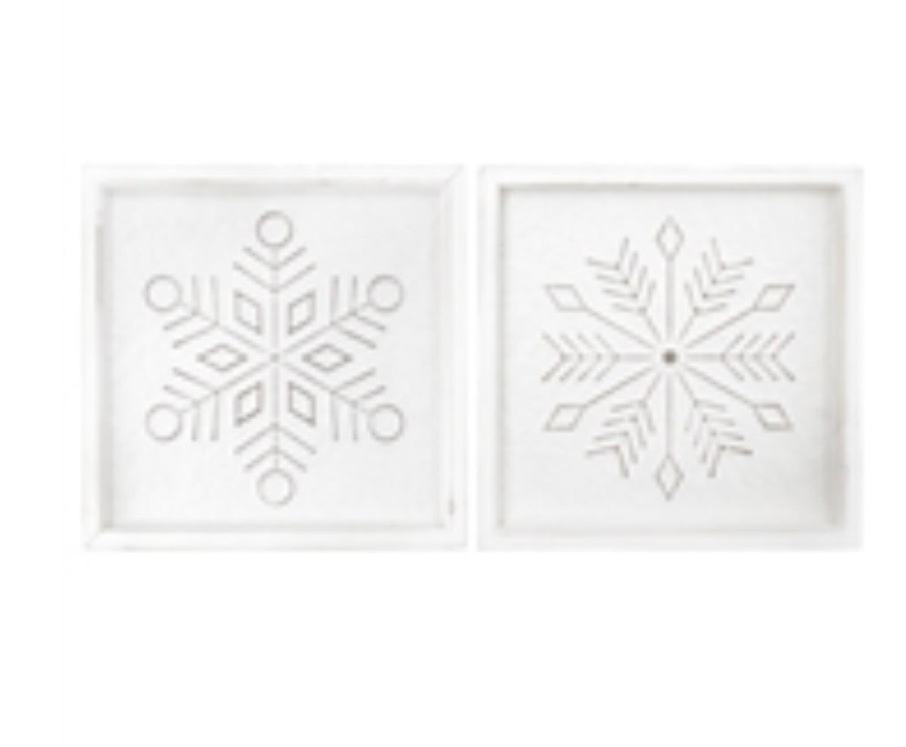 Square Snowflake Framed Print