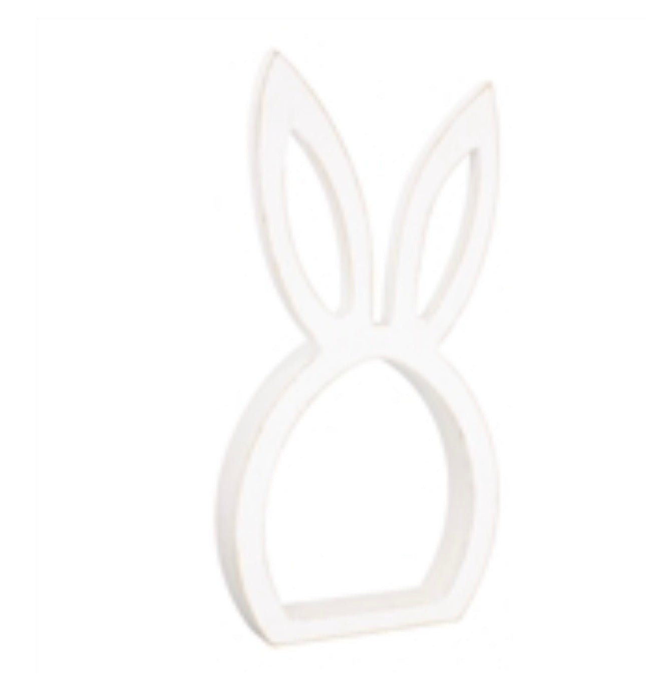 White Wood Cut Out Bunny Head