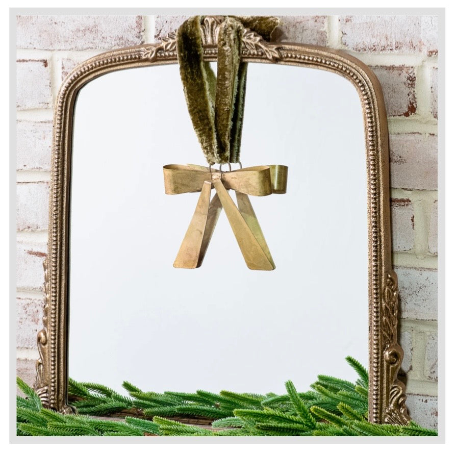 10.25" Metal Bow Hanger Ornament