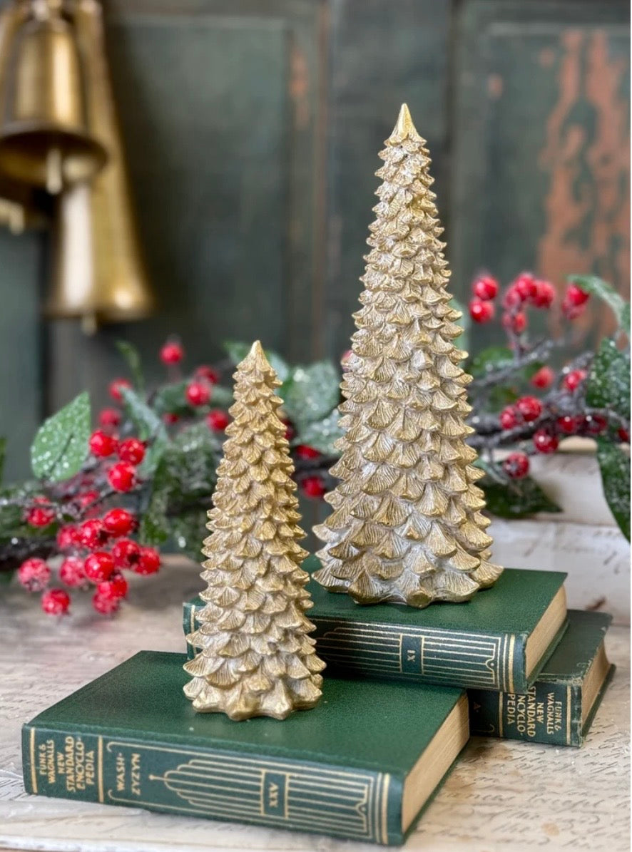 Glimmer Gilded Pine Trees
