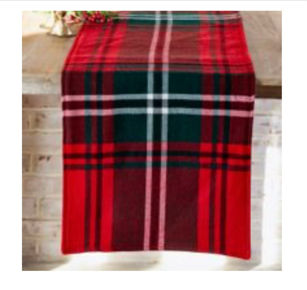 72"L TARTAN PLAID TABLE RUNNER