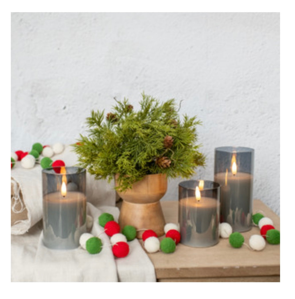 6" H Pinecones Half Ball