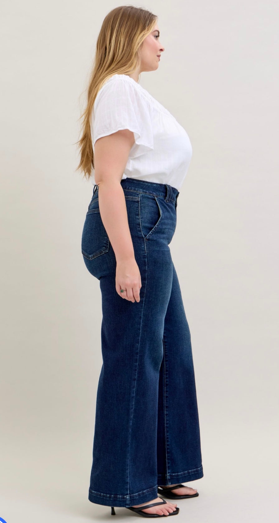 Curvy Judy Blue Dark Trouser Jean