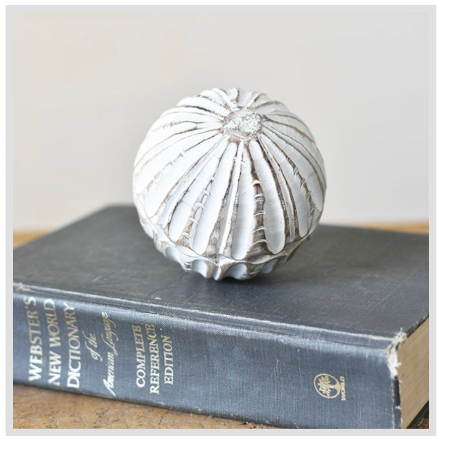 4" CARVED WOODEN BALL