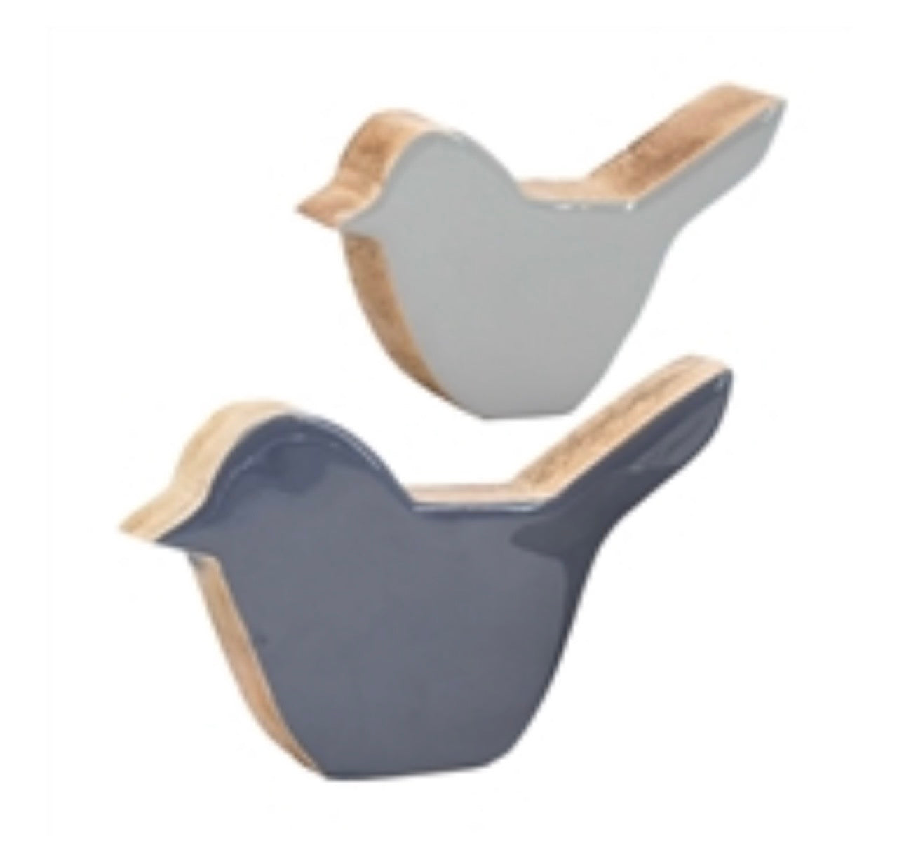 Blue + Grey Bird Figurines