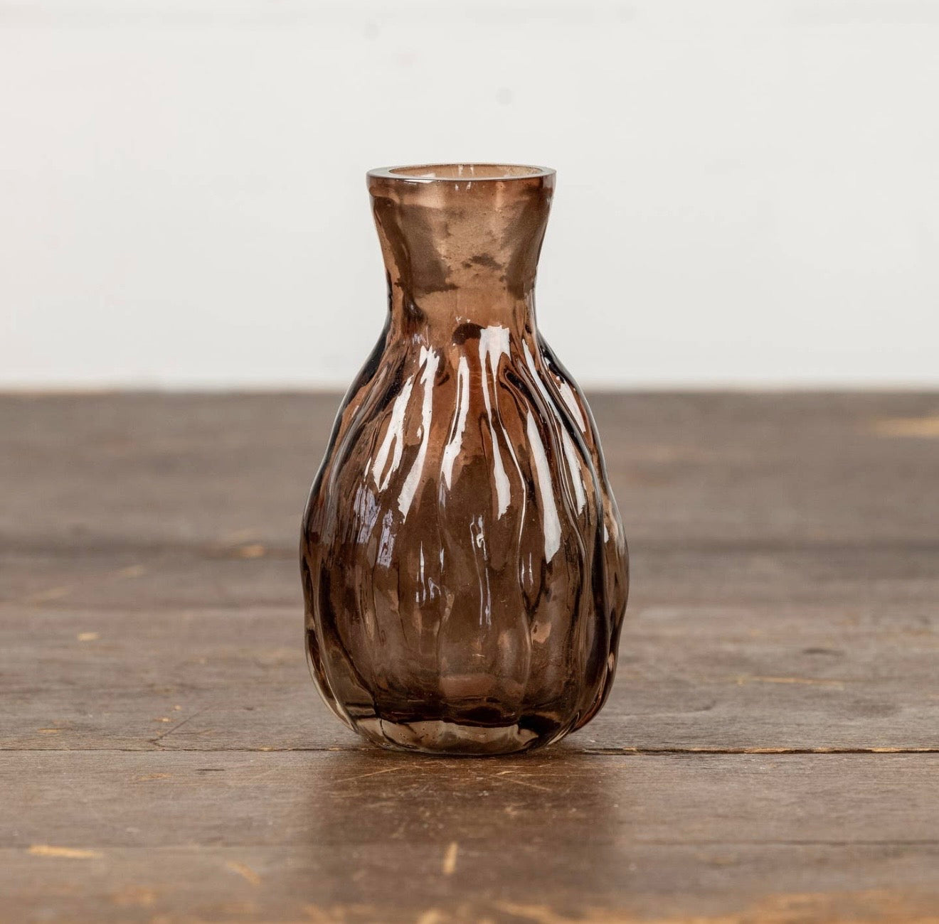 4.5" Amber Glass Bud Vase