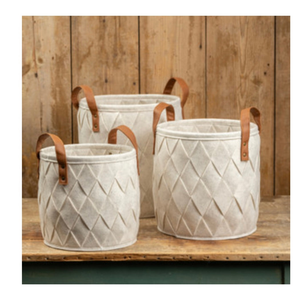 Circle Felt Basket Large