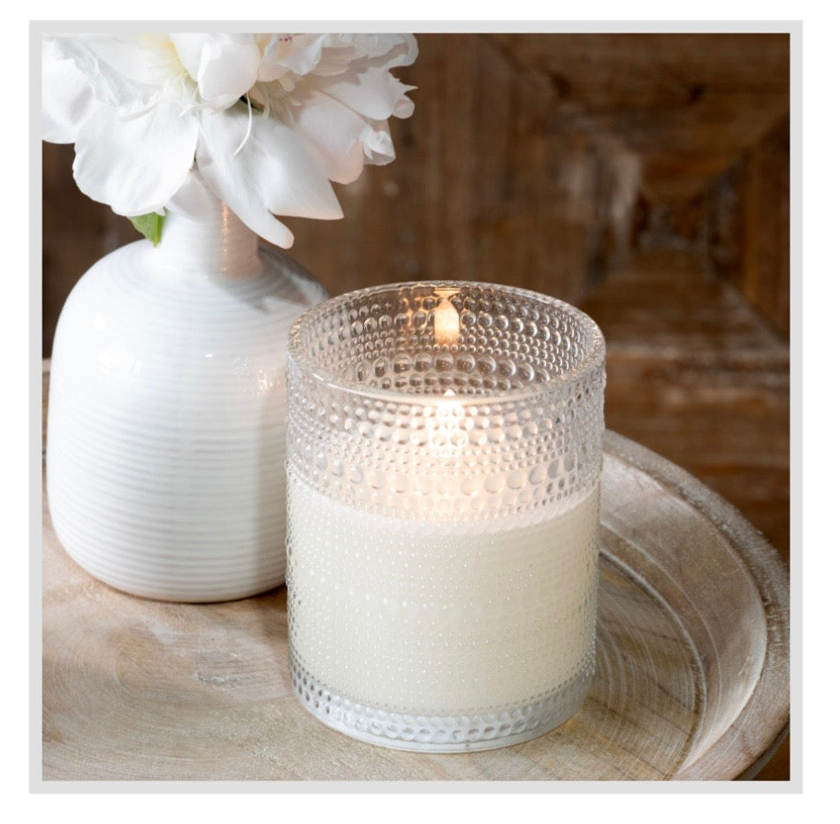 5" Beaded Glass LED Candle