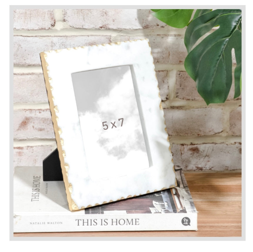 5x7 GOLD FOIL EDGE MARBLE FRAME