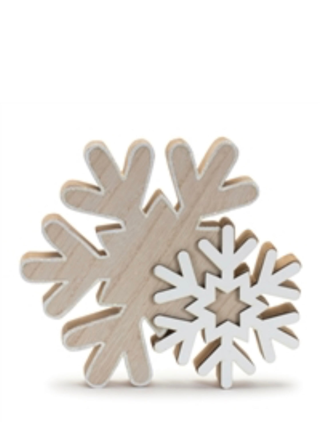 6.5" Wood Snowflake Figurine