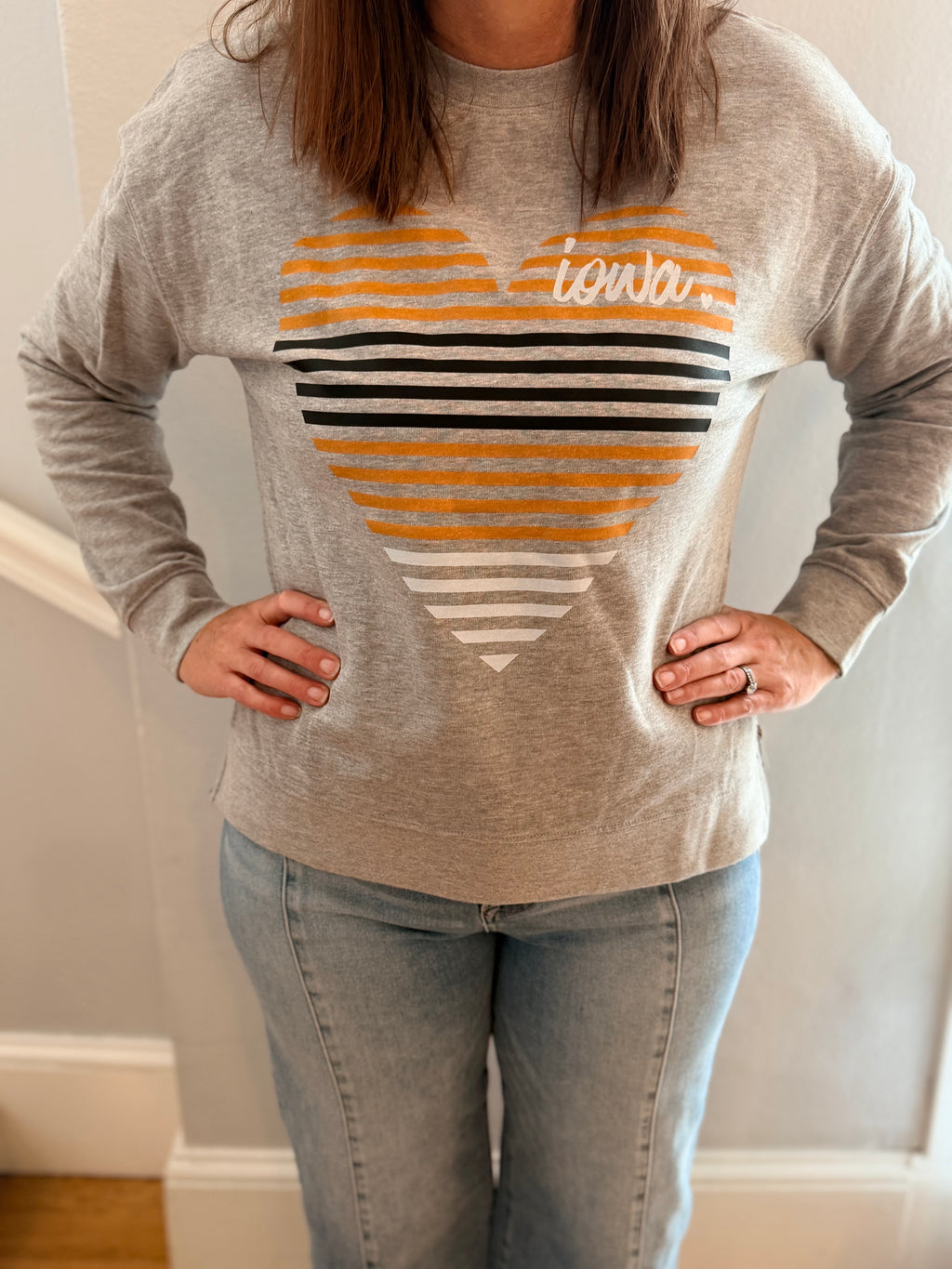 Iowa Heart Side Zippers Sweatshirt