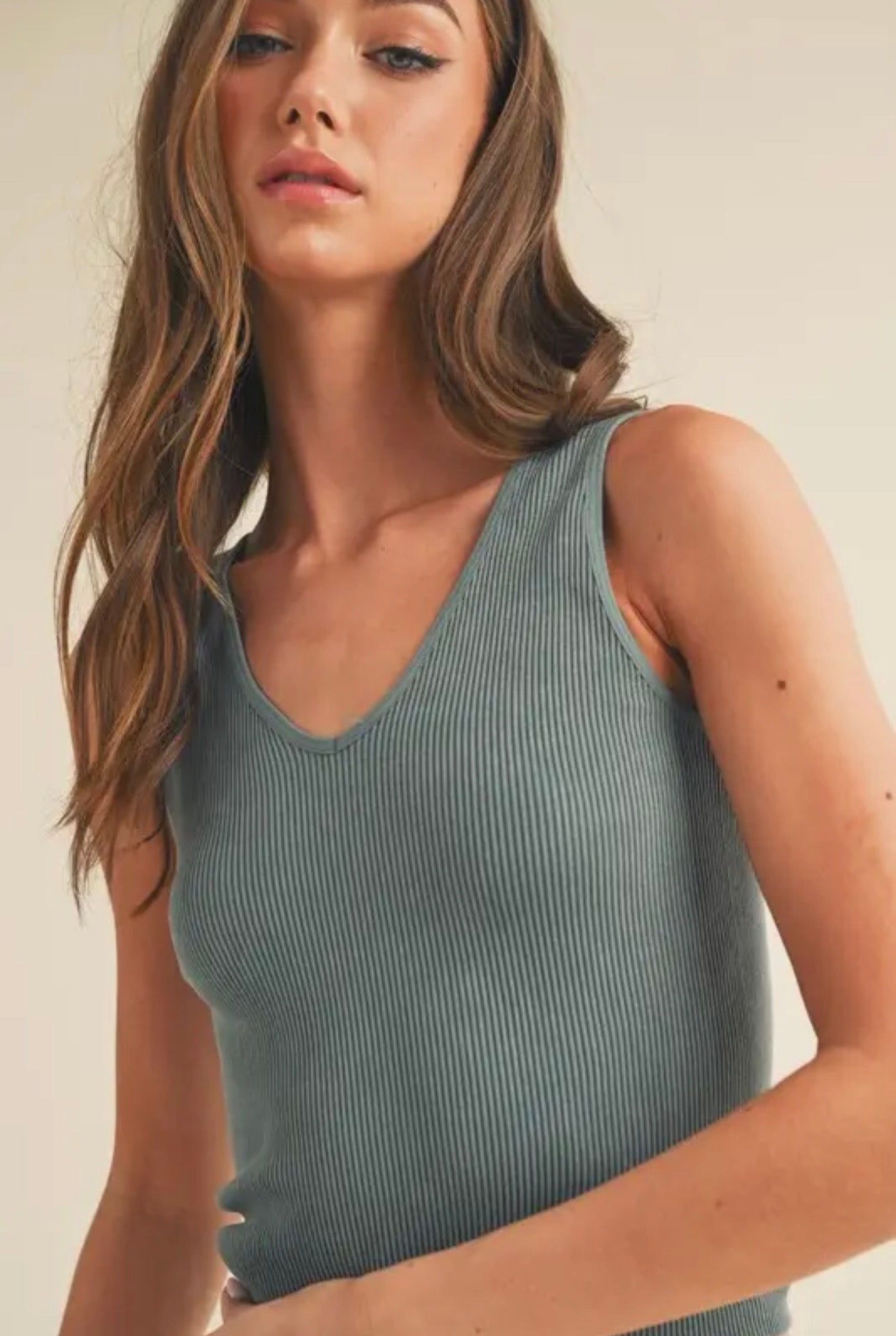 Seamless Reversible Mineral Ribbed Tank