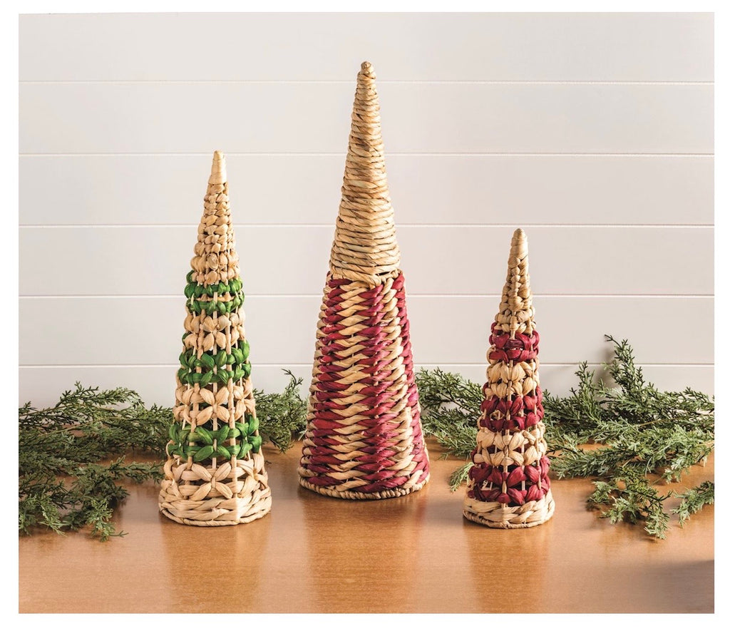 Woven Red and Green Trees