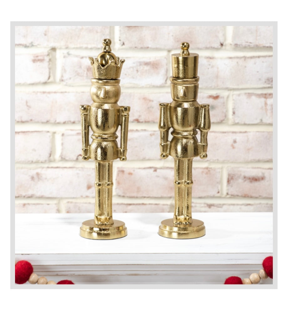 11" GOLD ALUMINUM NUTCRACKER