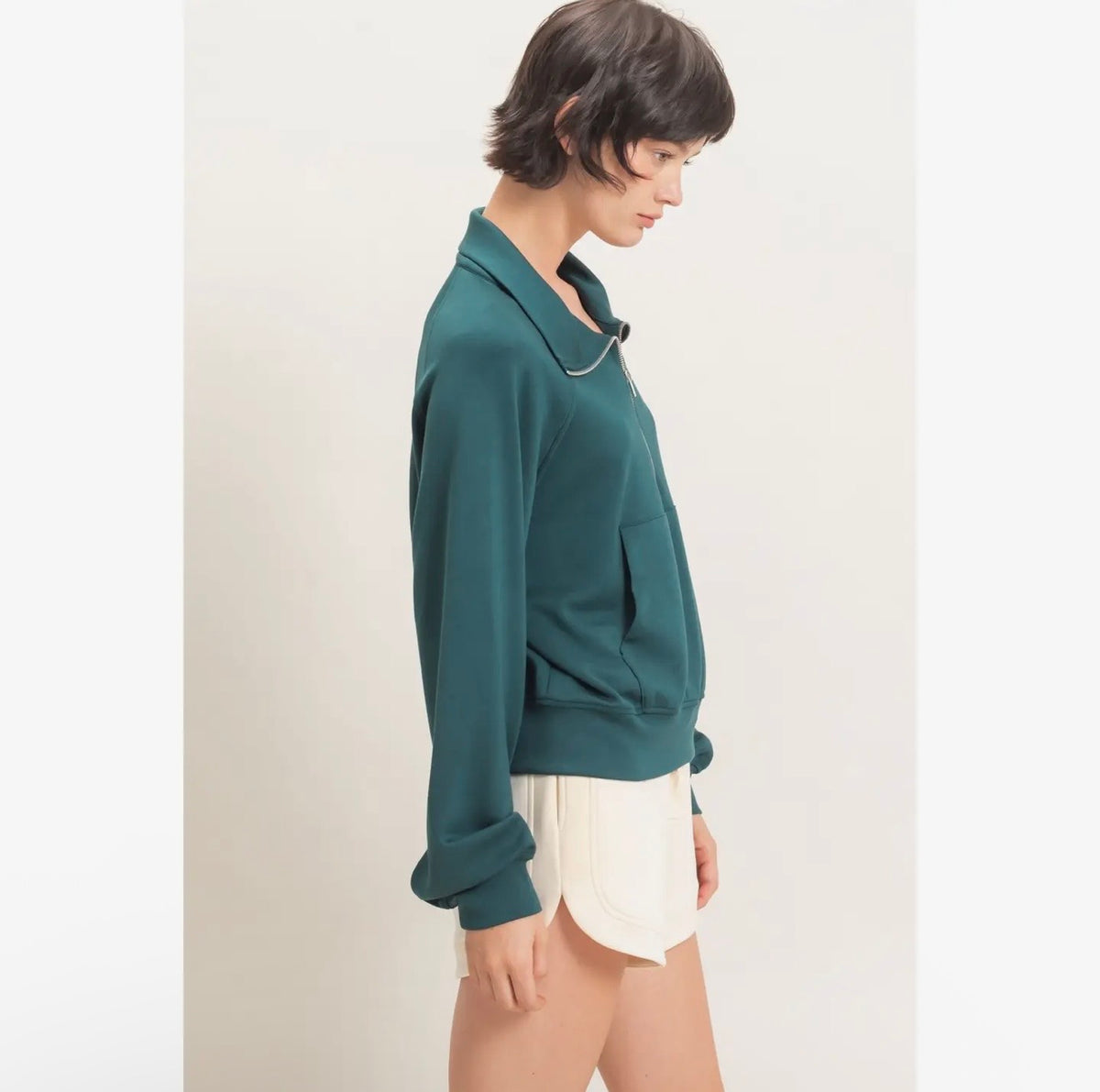 Half-Zip Scuba Sweatshirt