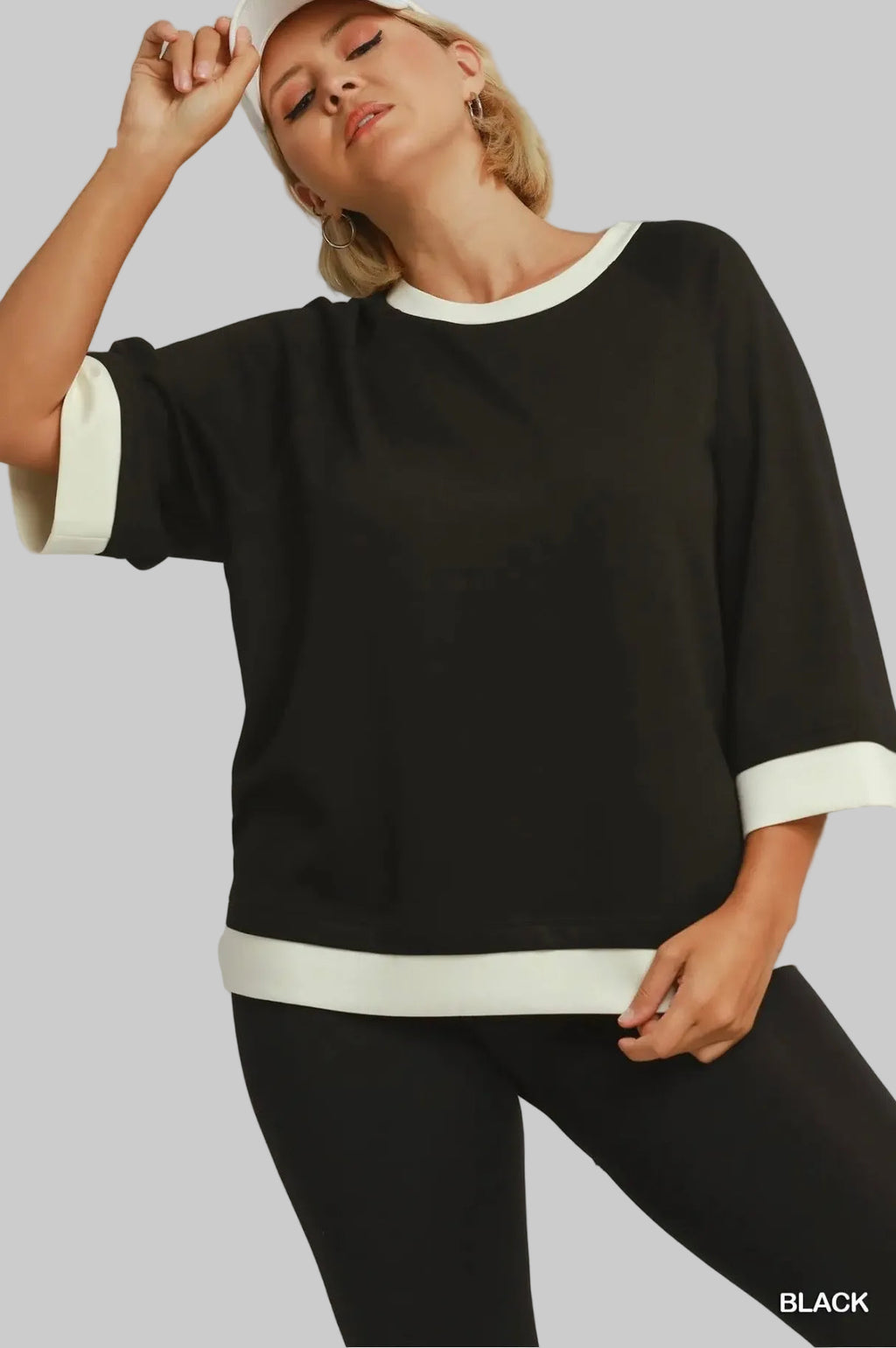 Curvy Luxe Knit Butter Soft Color Block Top