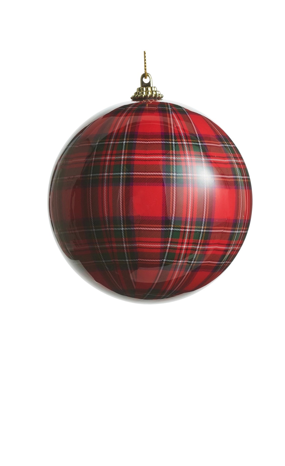 4" Red Plaid Ornament