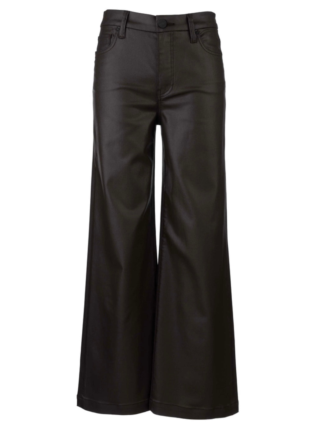 Kut Meg Fab Ab Wide Leg Chocolate Leather Look Jean