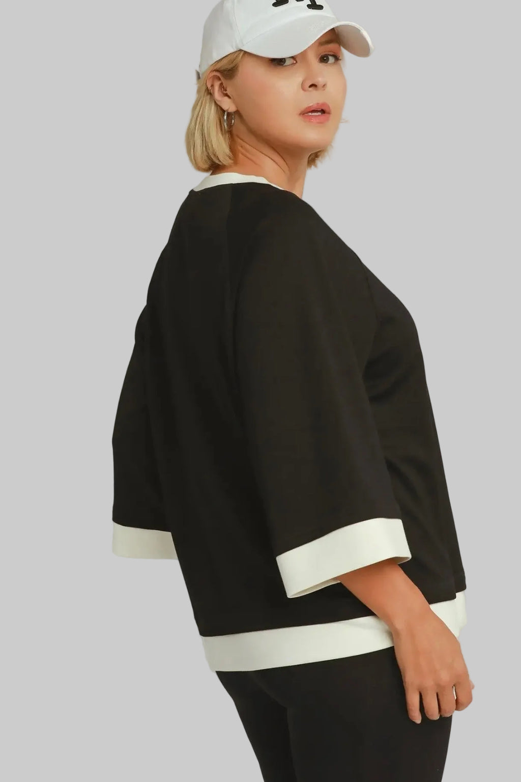 Curvy Luxe Knit Butter Soft Color Block Top