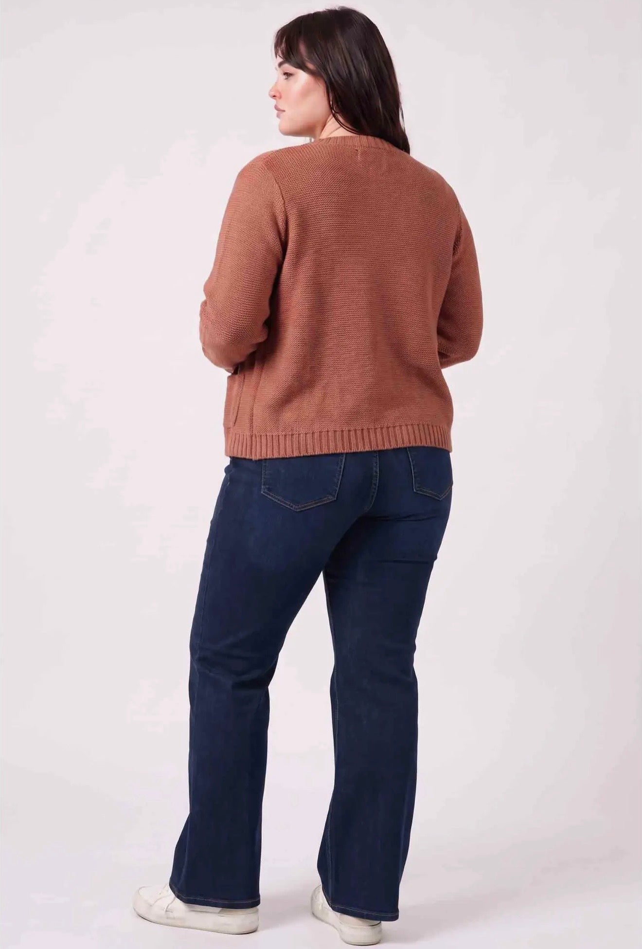 Curvy Open Cardigan with Pockets