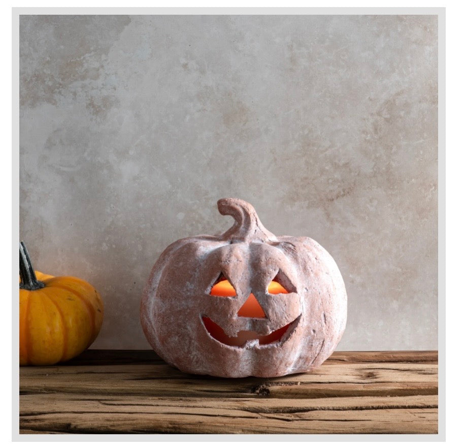 6.5" Terracotta Jack-o-lantern