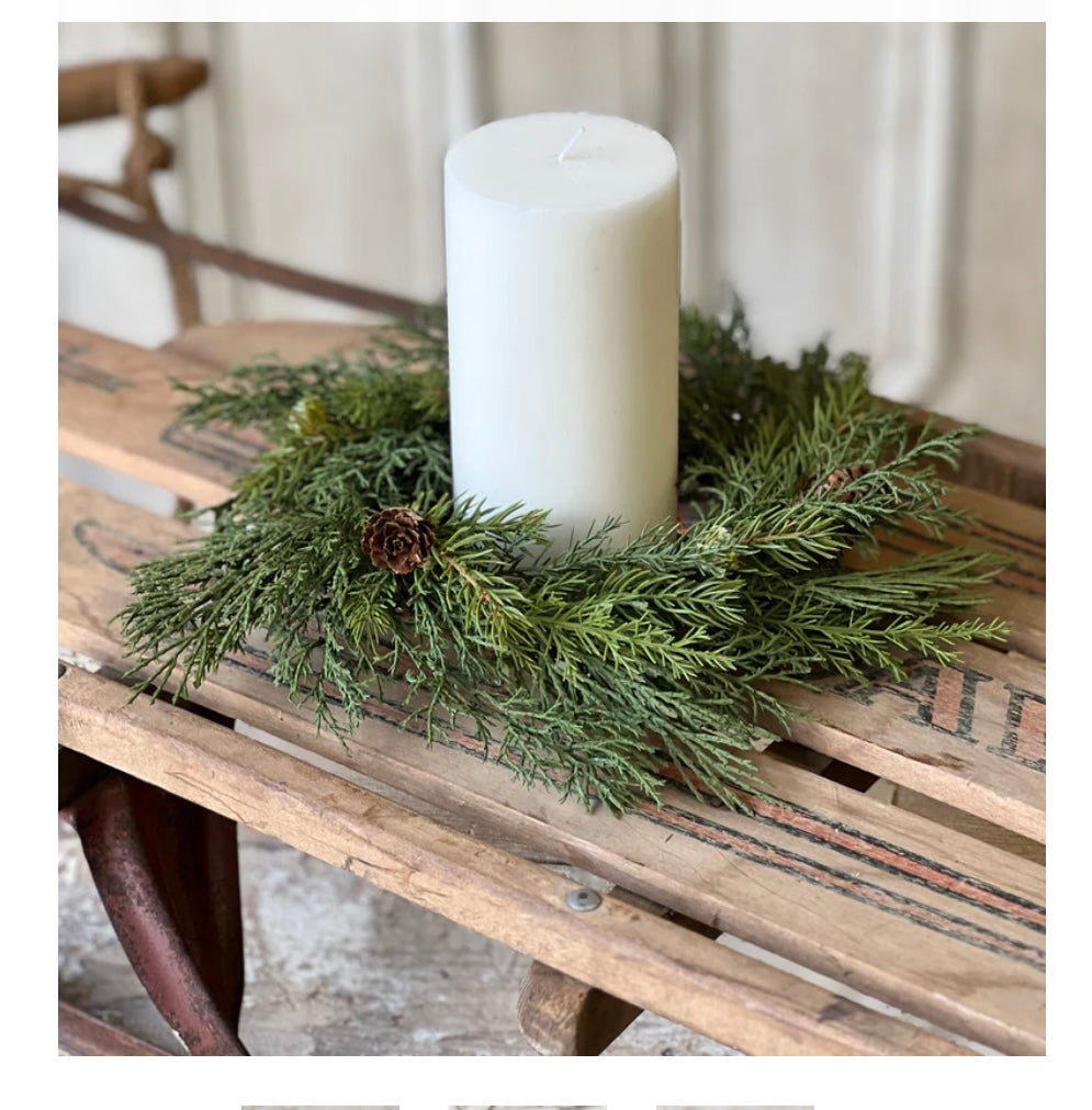 10" Telluride Spruce Candle Ring
