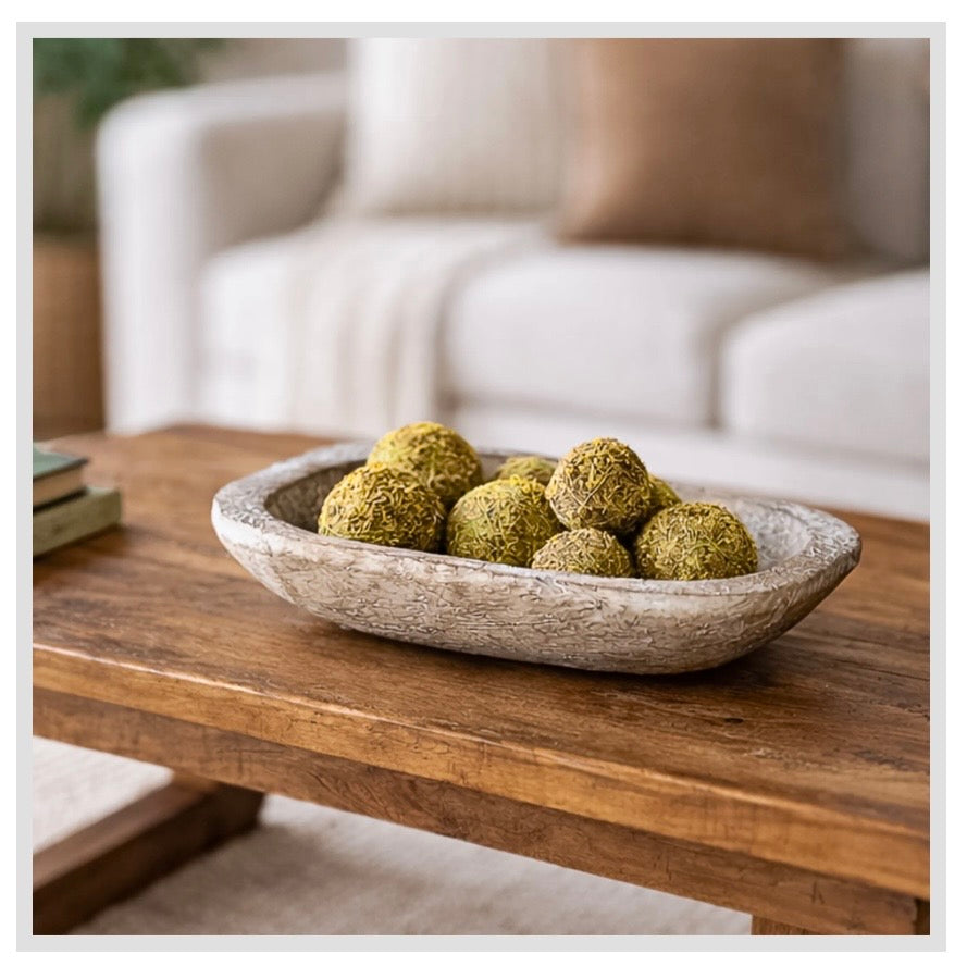 10.5" Wood Finish Cement Tray