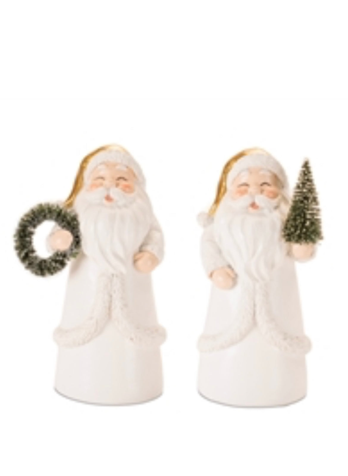 Santa with Wreath and Tree