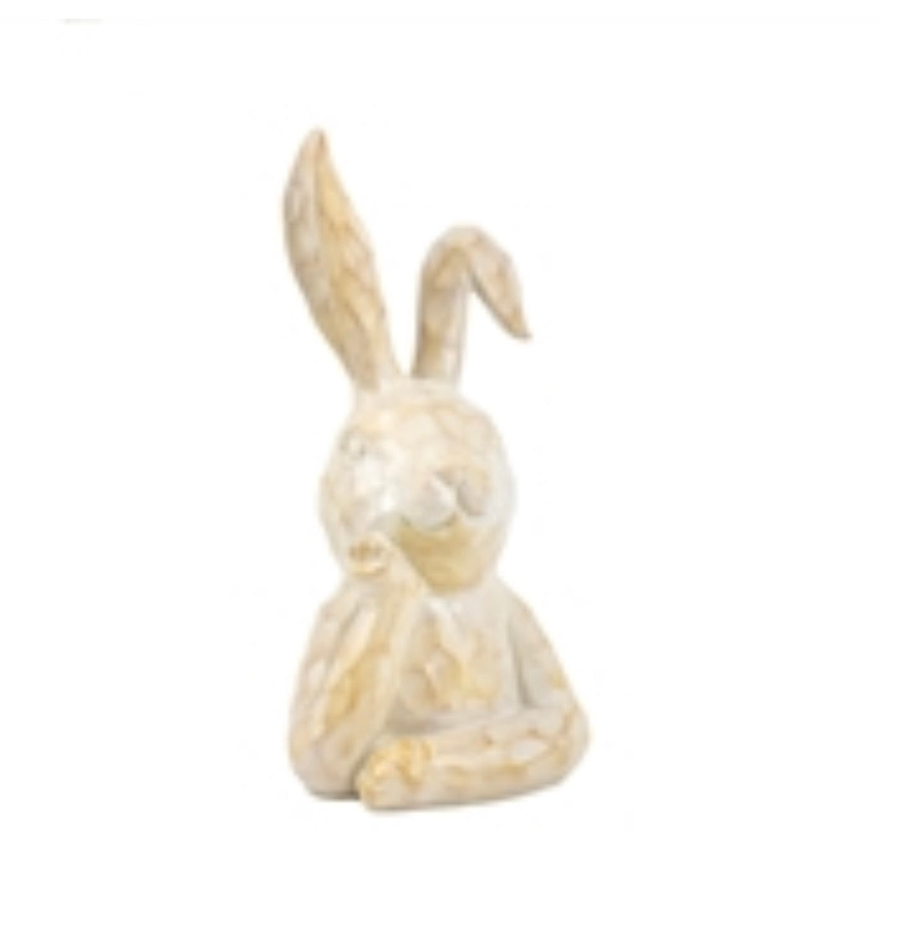 Beige Resin Thinking Bunny Head