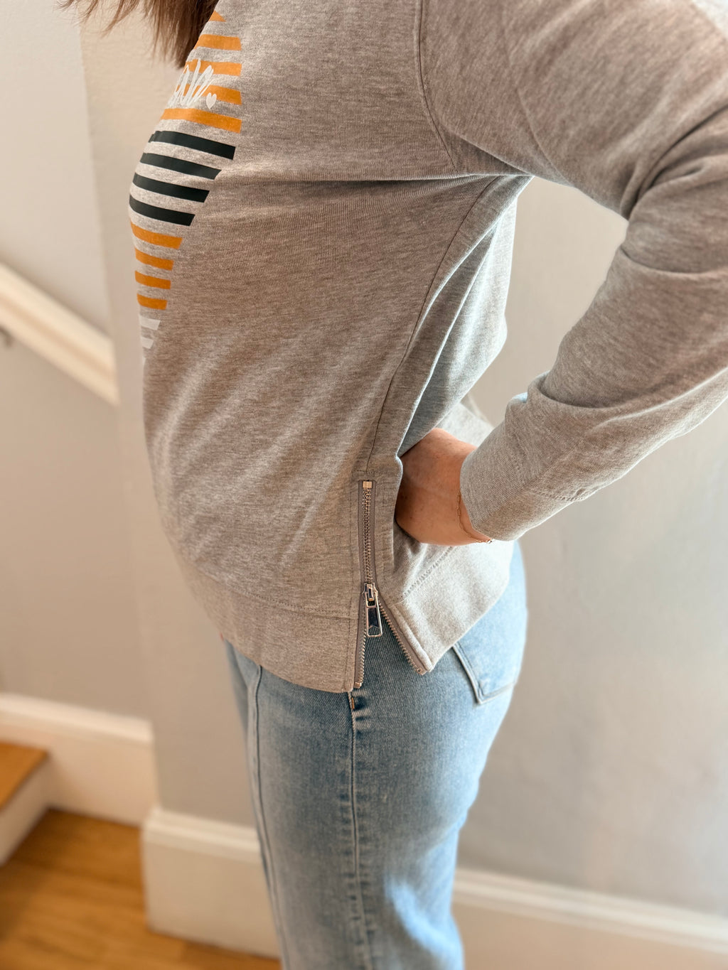 Iowa Heart Side Zippers Sweatshirt