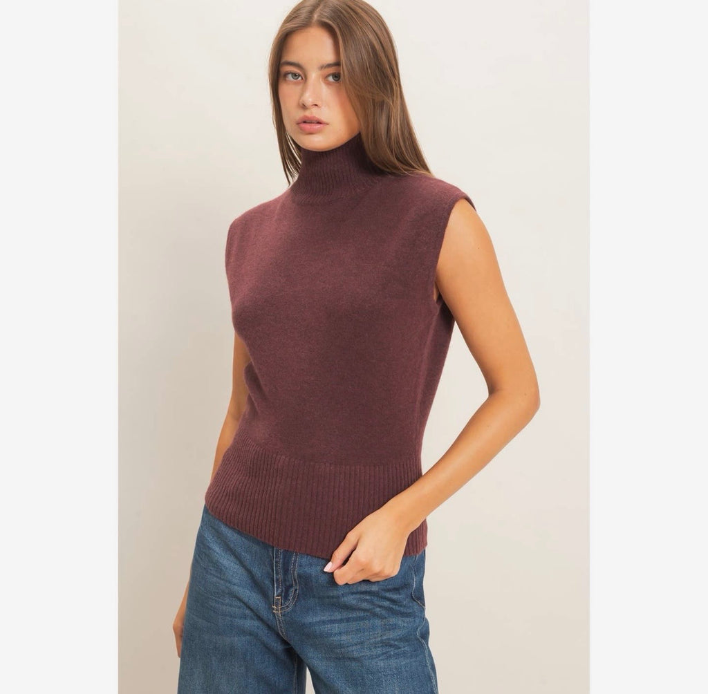 Mock Neck Sweater Tank