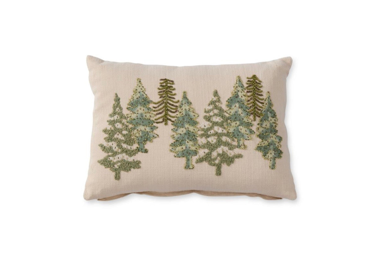 14" x 20" Beaded Christmas Tree Lumbar Pillow