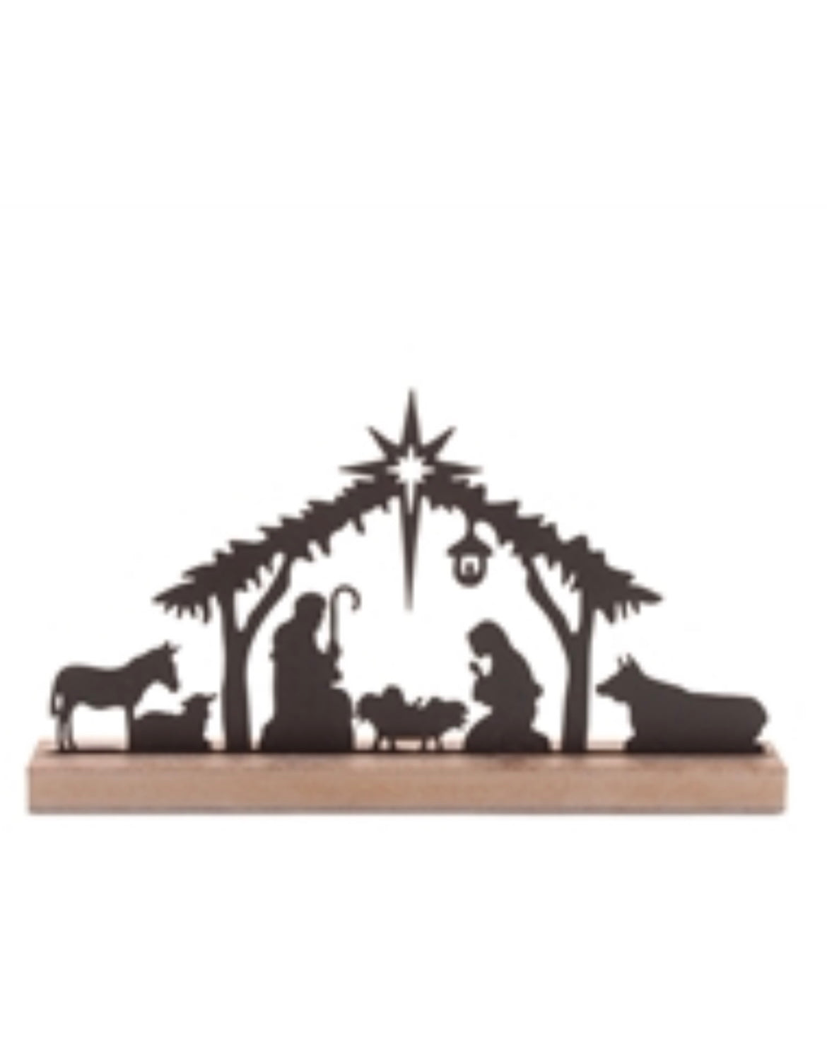 Iron & Wood Nativity Set