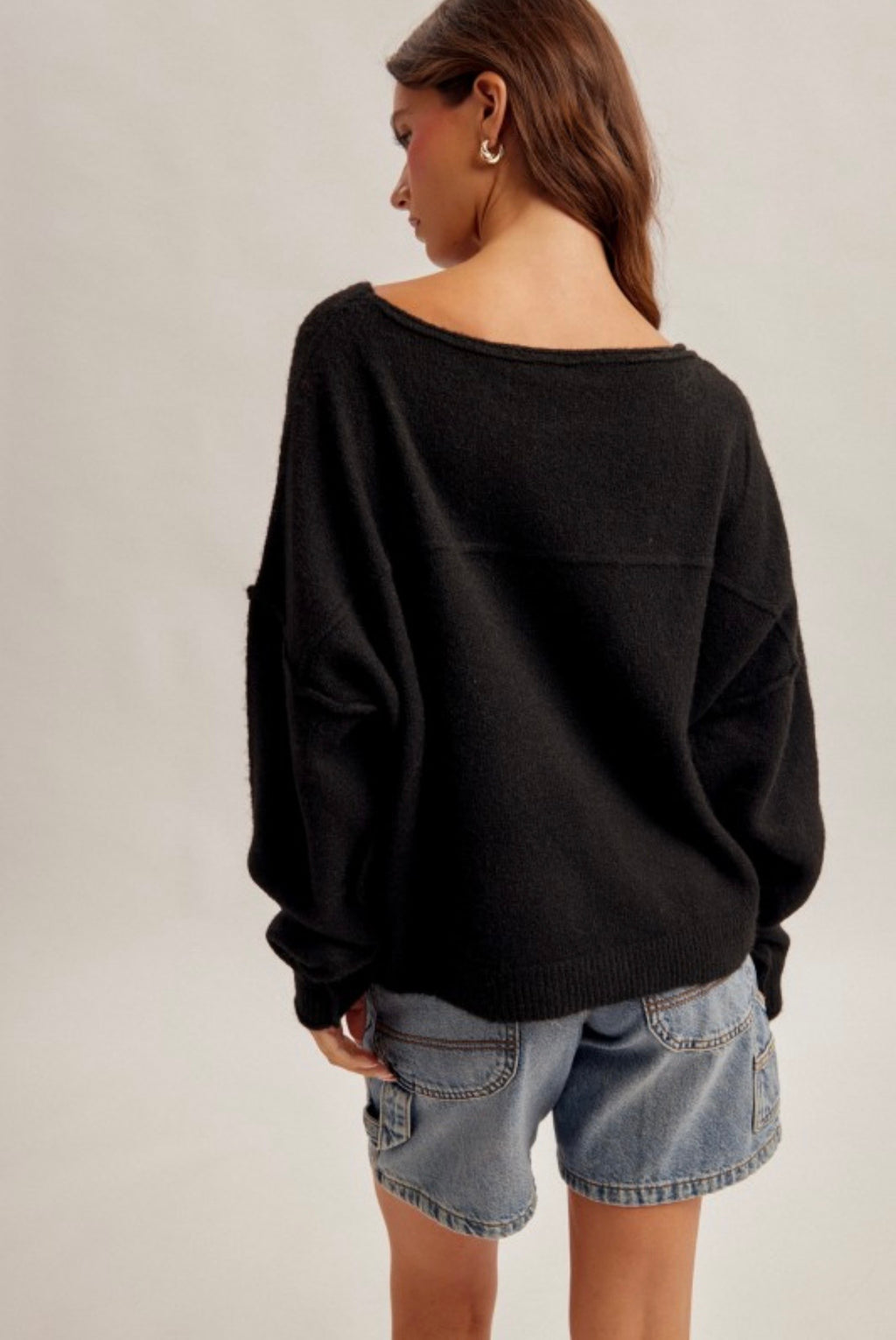 Rolled Edge Super Soft Oversized Sweater