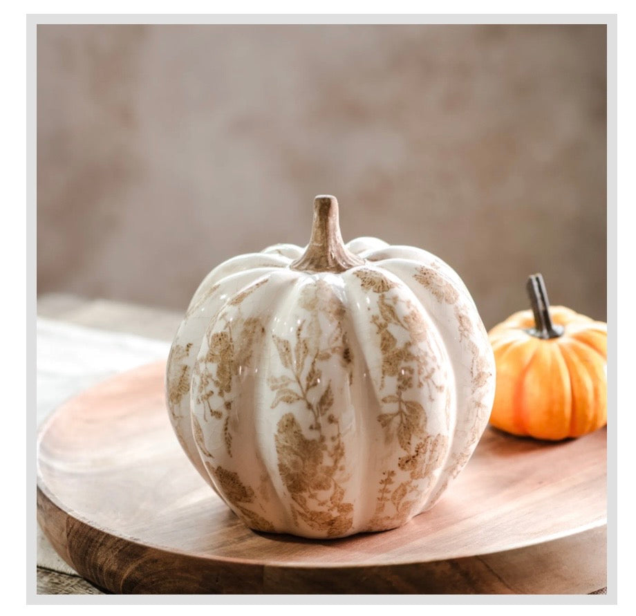 5" Beige Heirloom Pumpkin