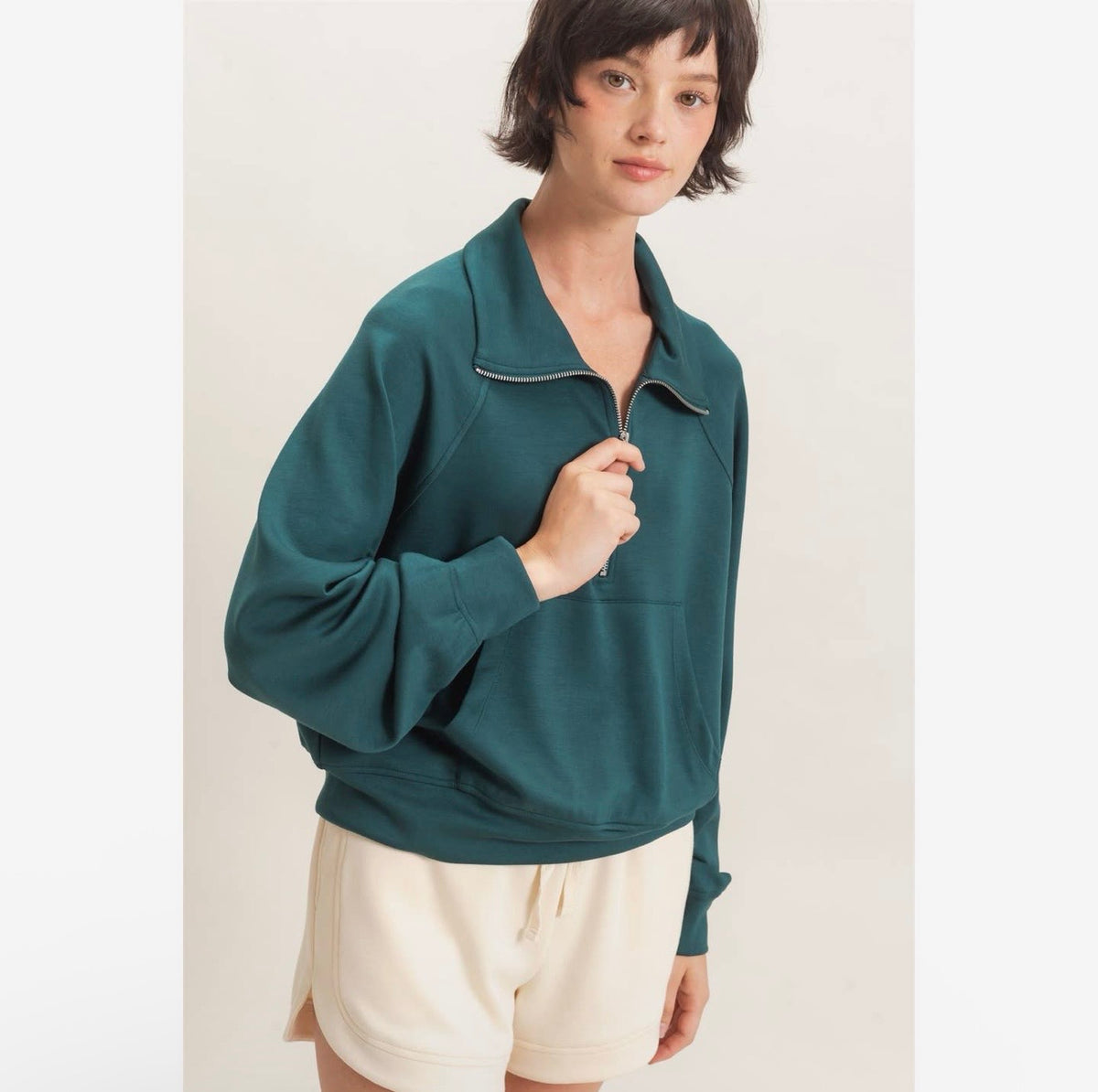 Half-Zip Scuba Sweatshirt