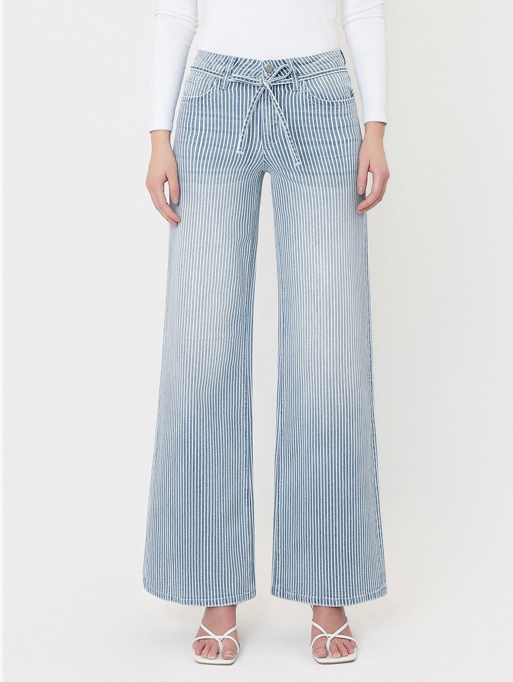Vervet Stripe Drawstring Waistband Jeans