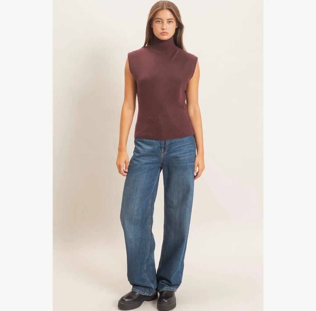 Mock Neck Sweater Tank