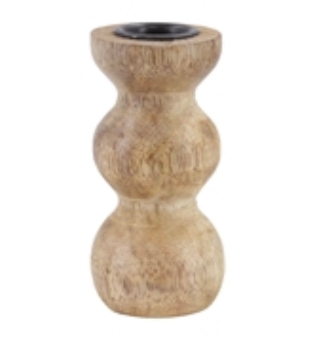 Wood Taper Candle Holder
