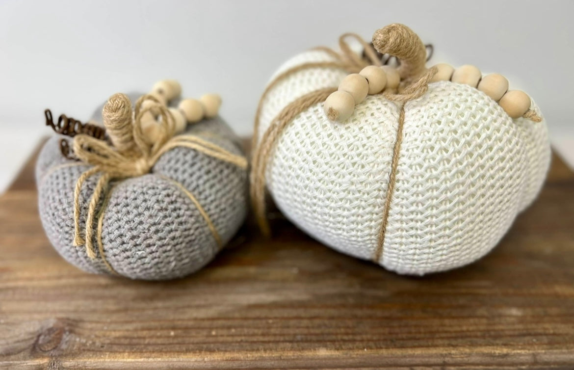 5" KNIT PUMPKIN