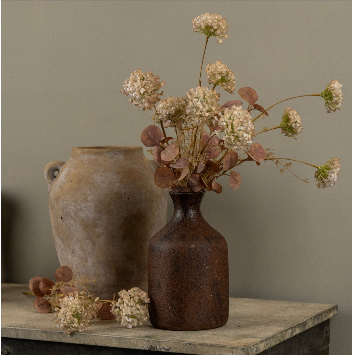 20.5" Dusty Cream Wildflower Spray