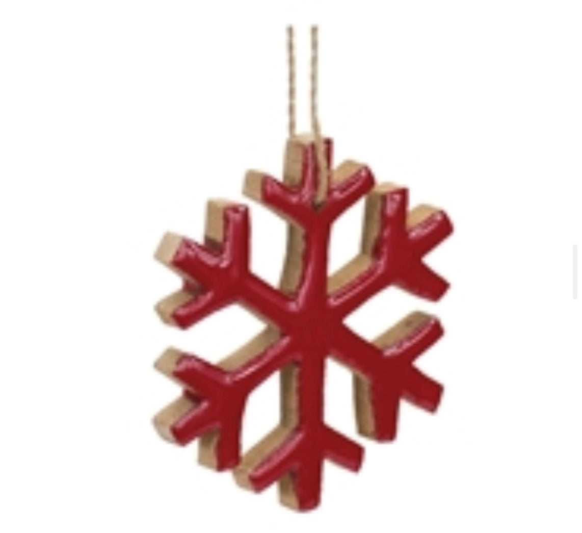 Red Snowflake Ornament
