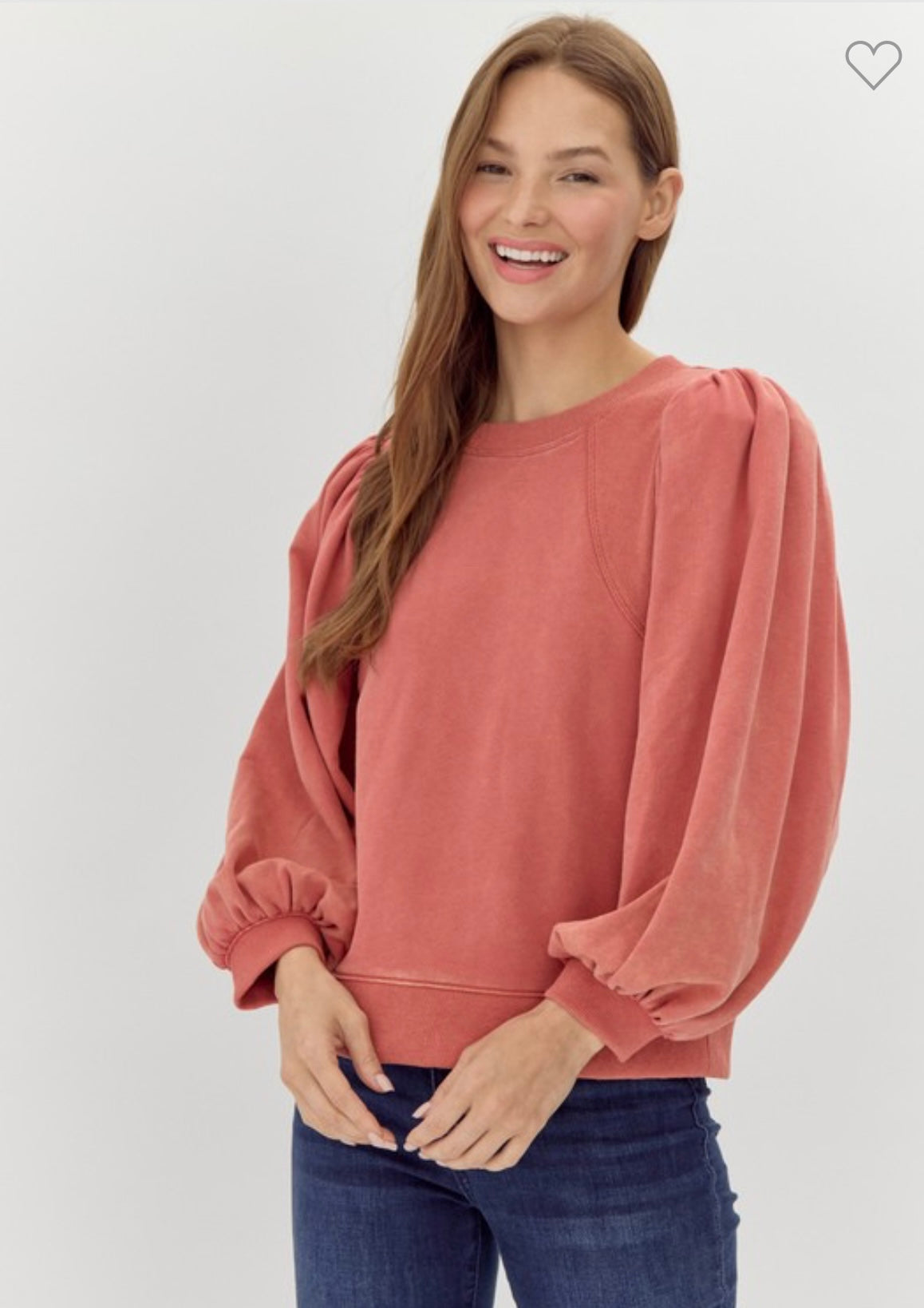 Puff Sleeve Sweatshirt Top