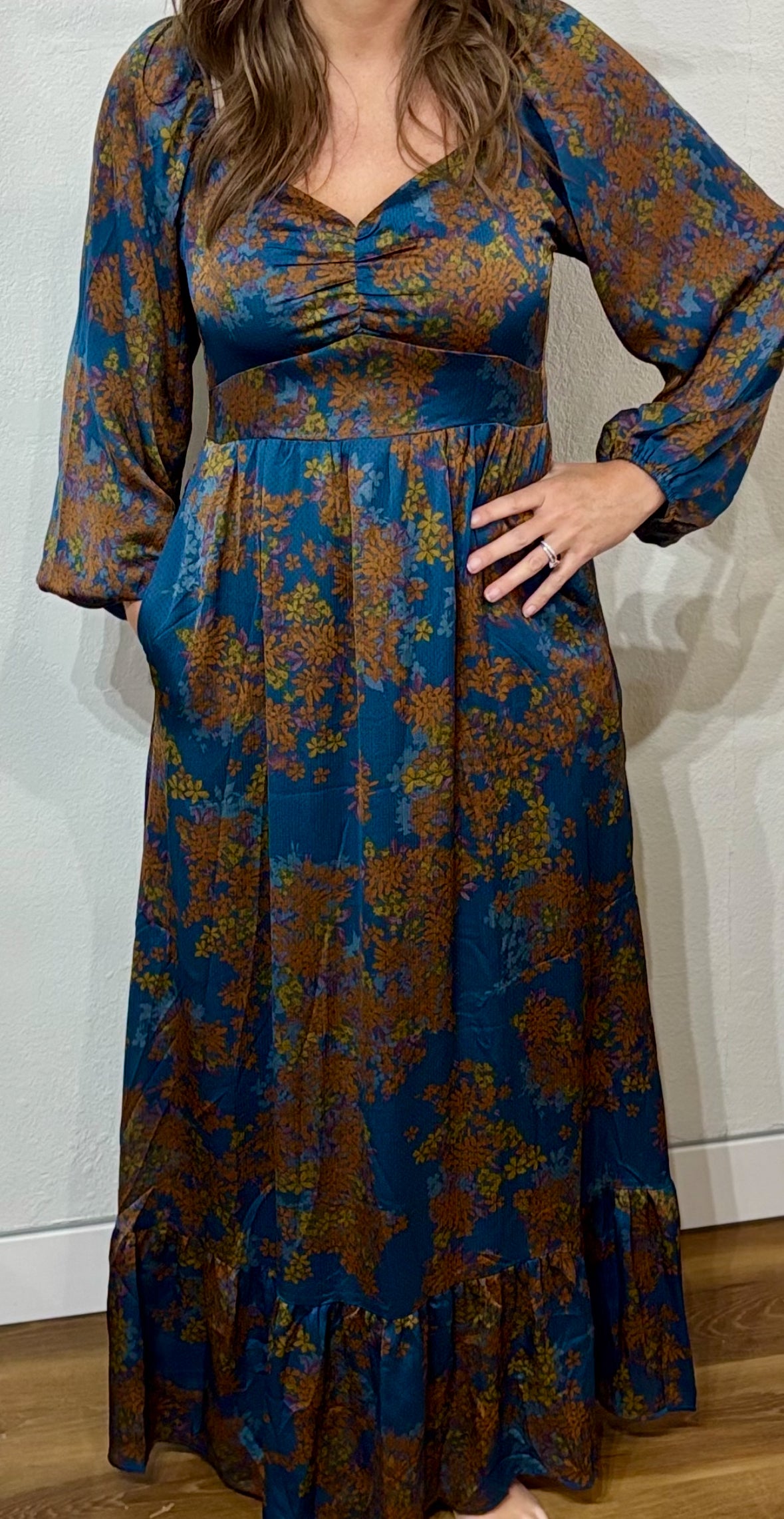 Floral Long sleeve maxi dress